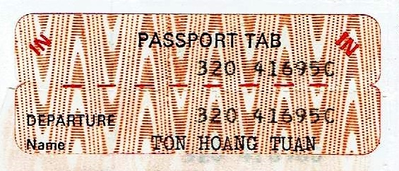 Tuan's Passport Stamp